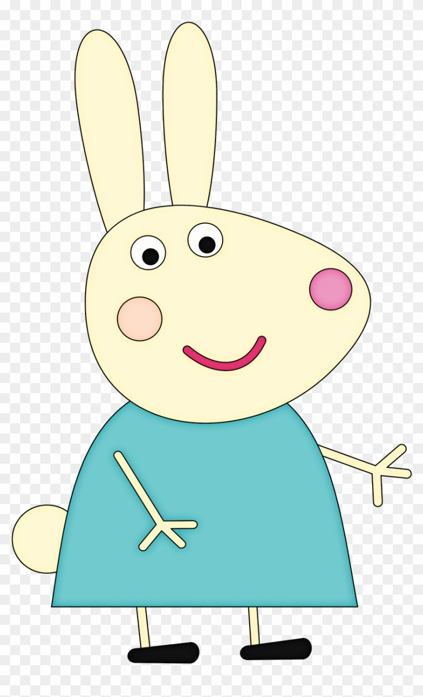 Cake Peppa Pig Characters Rabbit Free Transparent Png Clipart - piggy roblox wallpaper anime