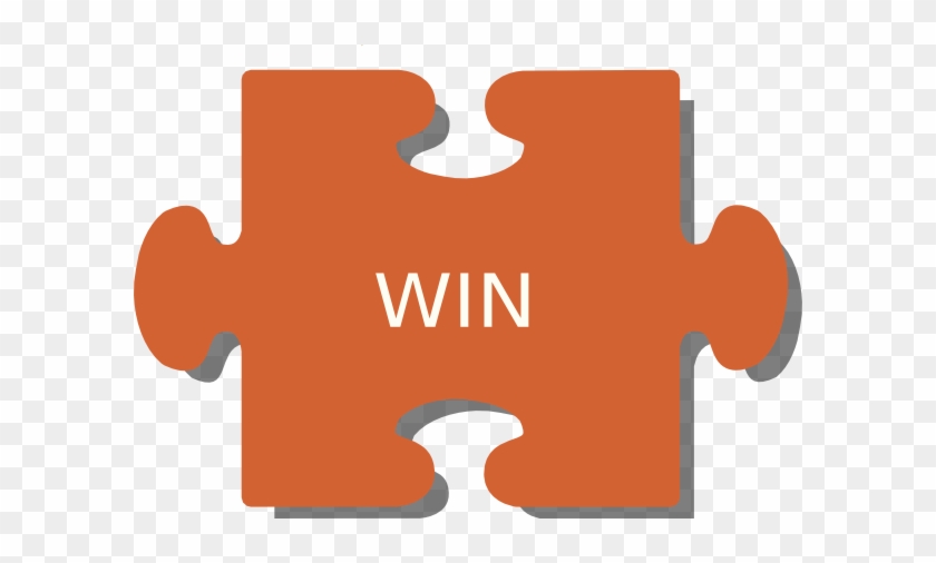 Jigsaw Light Orange Win Clip Art At Clker - Clip Art #882499