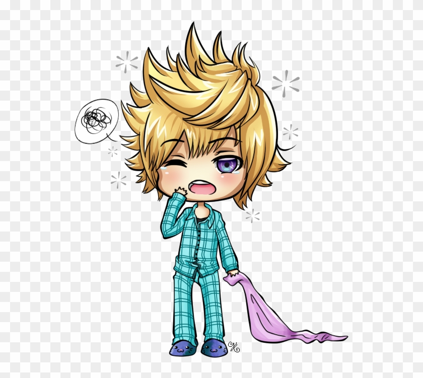 Sleepy Roxas Chibi [art-trade] By Anuyasha - Cartoon #882531