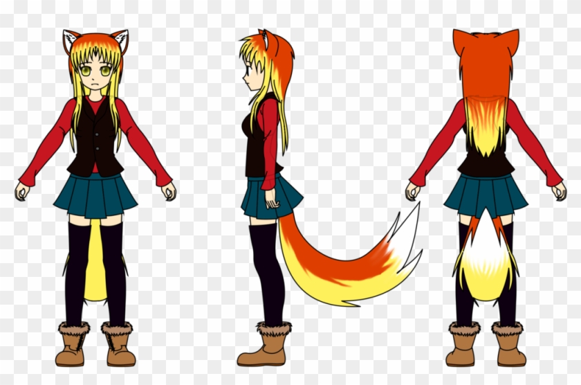 Ember Design Concept Sheet - Anime Front And Side #882551