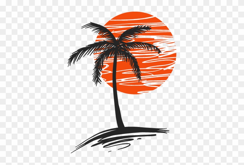 Wall Color - Palm Tree And Sun Tattoo #882581