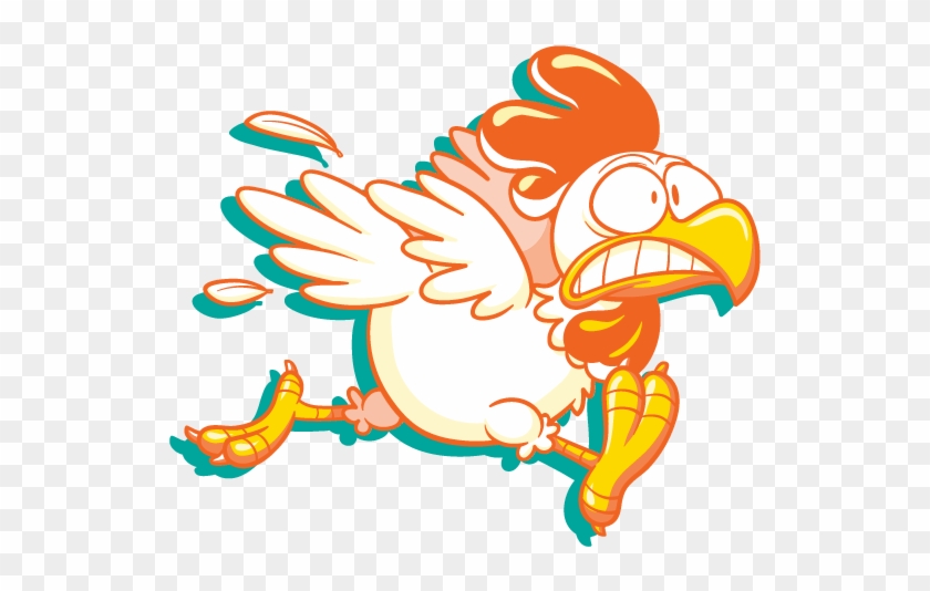 Chicken As Food Hen Drawing Clip Art - Chicken Running Cartoon Png #882653