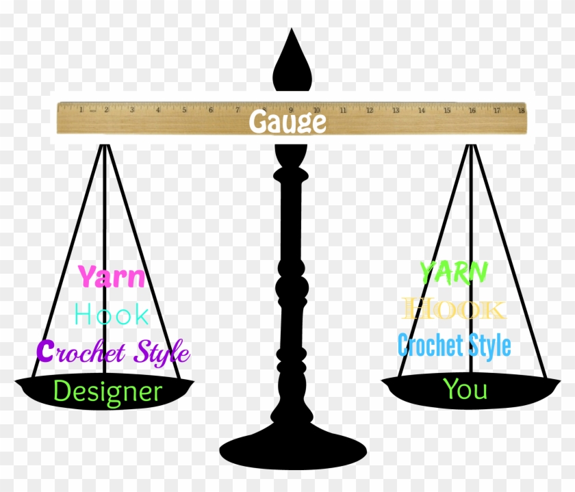 Crochet Gauge - Scales Of Justice Clipart #882800