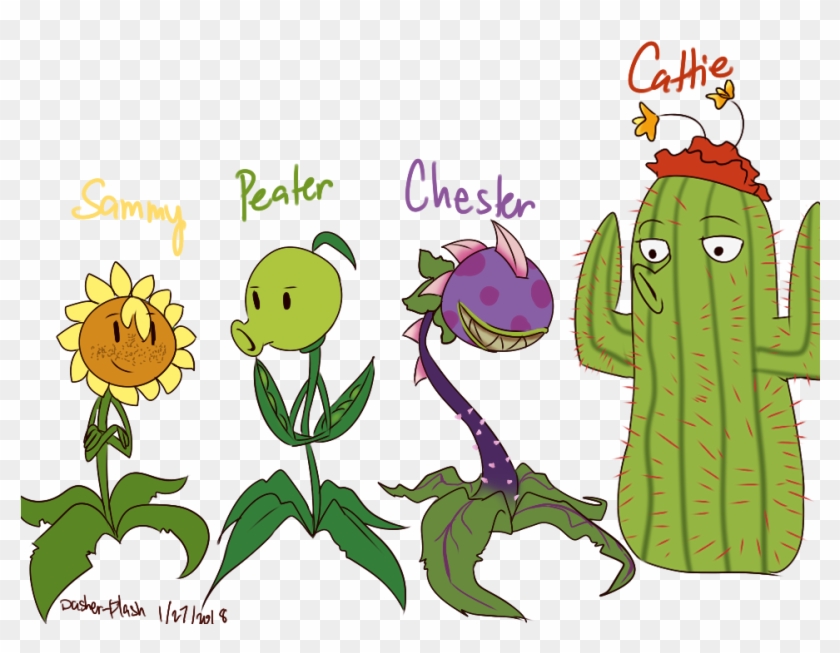 Dash Drawings Dash Doodles My Art Sunflash Peashooter - Cactus Pvz Gw Drawing #882819