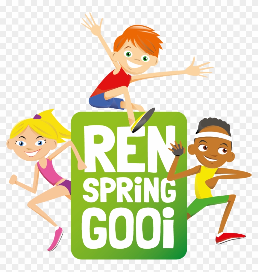 Ren, Spring, Gooi Is Voor Basisschoolkinderen In Groep - Cartoon #882969