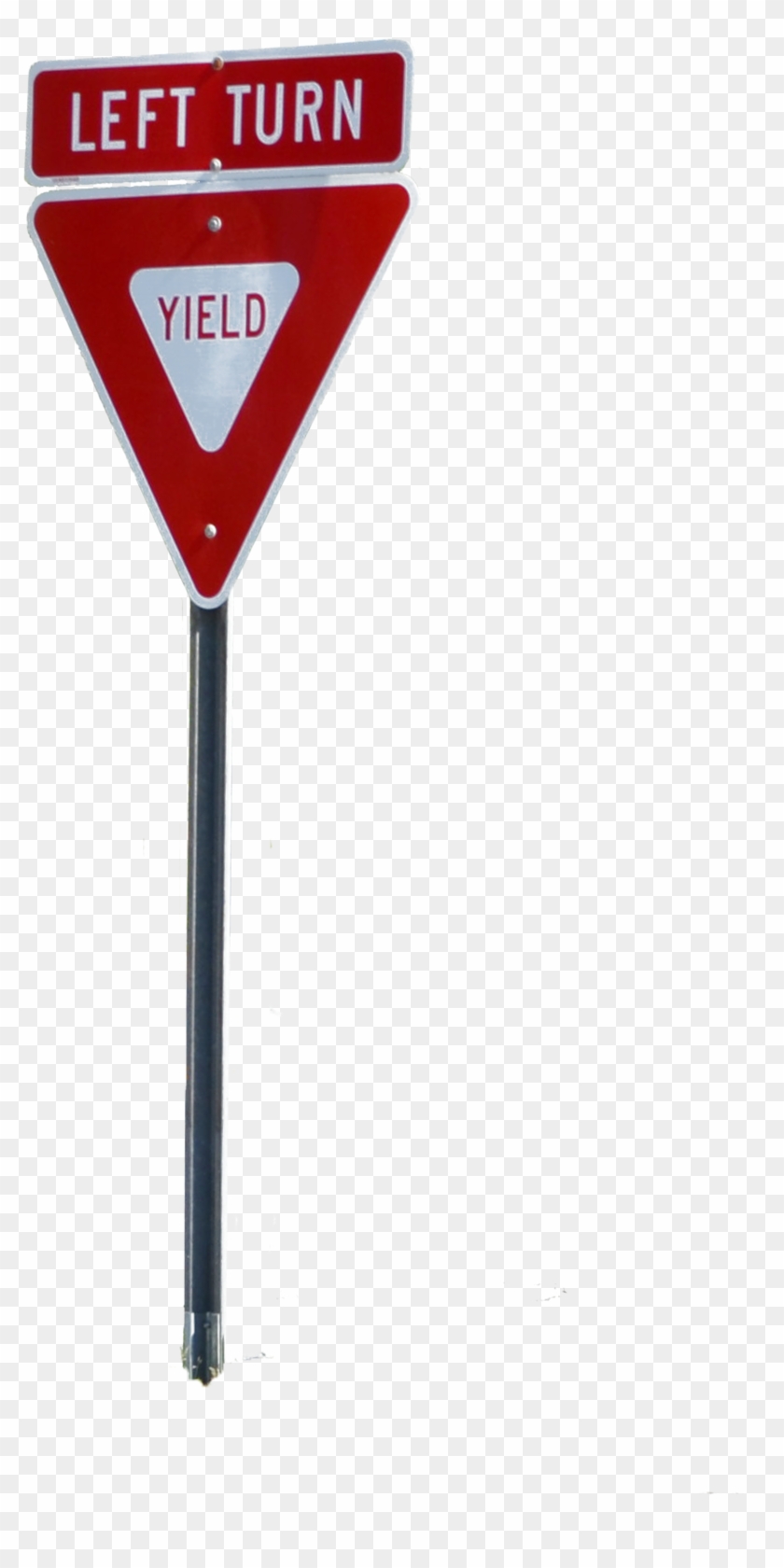Left Turn-yield Street Sign Stock Photo 0104 Png By - Traffic Sign #883199