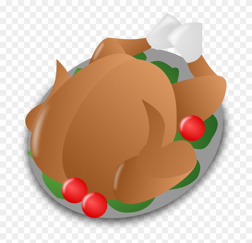 Cooked Chicken Clipart - Thanksgiving Day Icon #883268