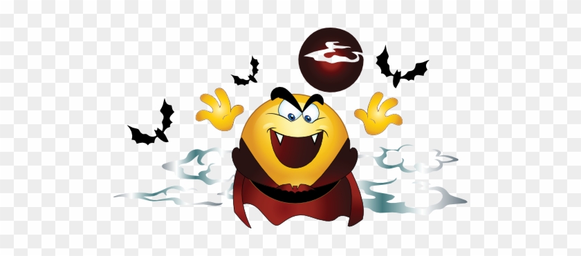 Dracula Smiley Emoticon Clipart - Emoticonoa De Vampiros #883336