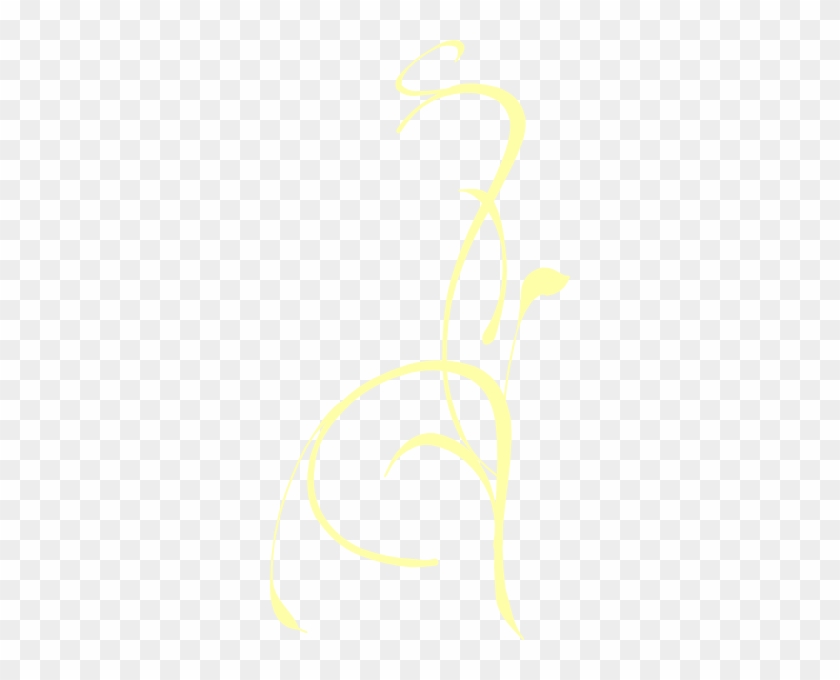 Scroll Floral Yellow Clip Art - Vine Clip Art #883413