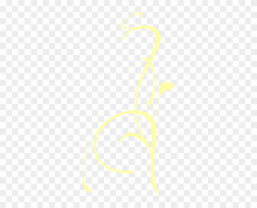 Scroll Floral Yellow Clip Art - Vine Clip Art #883413