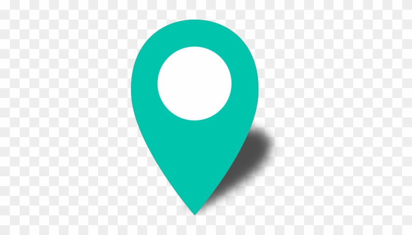 Simple Location Map Pin Icon2 Turquoise Blue Free Vector - Circle #883420