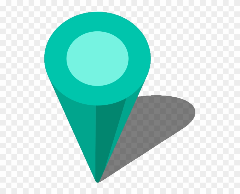 Simple Location Map Pin Icon3 Turquoise Blue Free Vector - Turquoise Location Pin Icon Png #883422