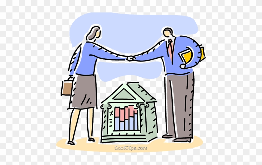 Banking Shaking Hands After A Loan Royalty Free Vector - Banking Shaking Hands After A Loan Royalty Free Vector #883466