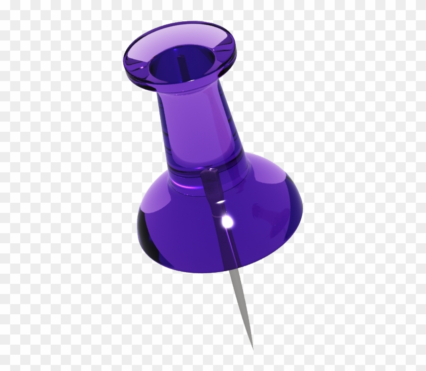 Purple Transparent Push Pin Pinterest Logo Collection - Vector Push Pin Purple #883489