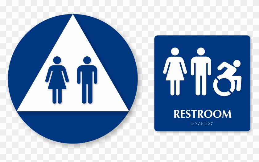 Accessible Restroom Signs - Unisex Signs For Bathrooms #883491