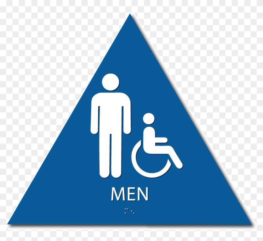 Quick Ship Title 24 Ada Men's Handicap Restroom Door - Men Restroom Signs Handicap #883514