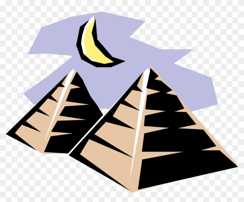 Vector Illustration Of Ancient Egyptian Pyramid Of - Handwriting #883560