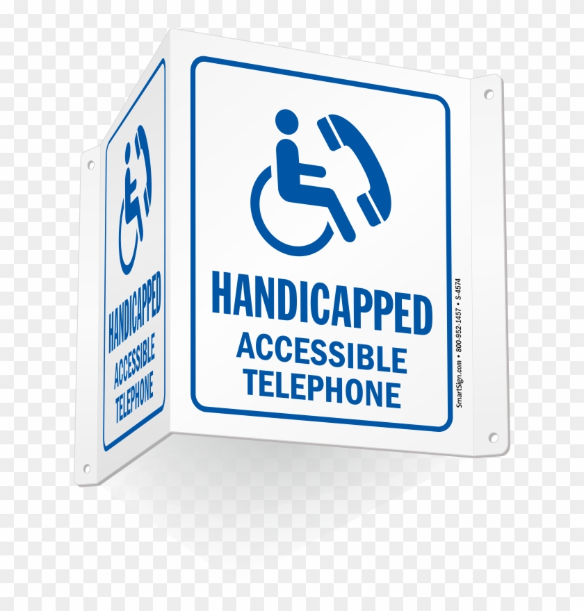 Handicapped Accessible Telephone Sign - Smartsign By Lyle S-4574-av-06 Handicapped Accessible #883641