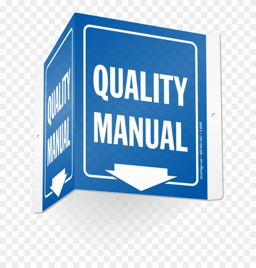 Quality Manual With Down Arrow Sign - Quality Manual #883673