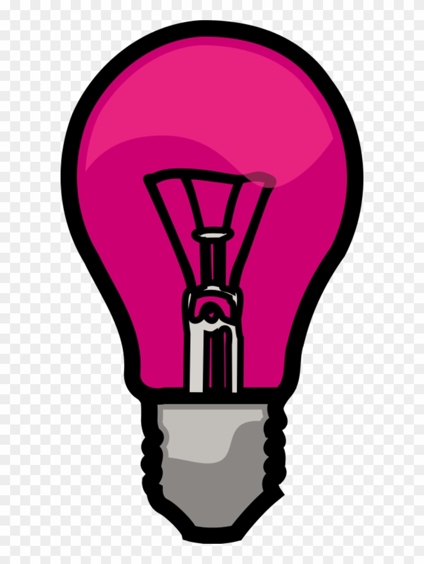 Lamp Clipart Pink - Light Bulb Clip Art #883692