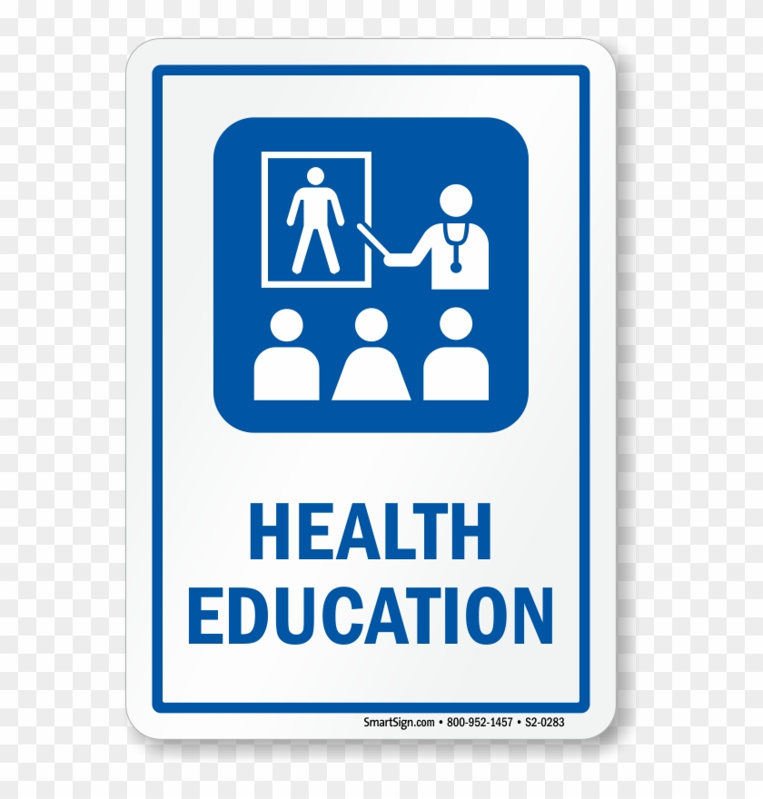 Health Education Sign With Health Educator Symbol - Lunch Room Sign #883696