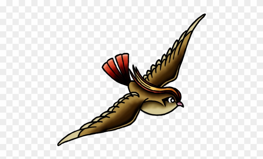 Traditional Style Pidgeot Tattoo By Inkbound - American Traditional Tattoo Png #883708