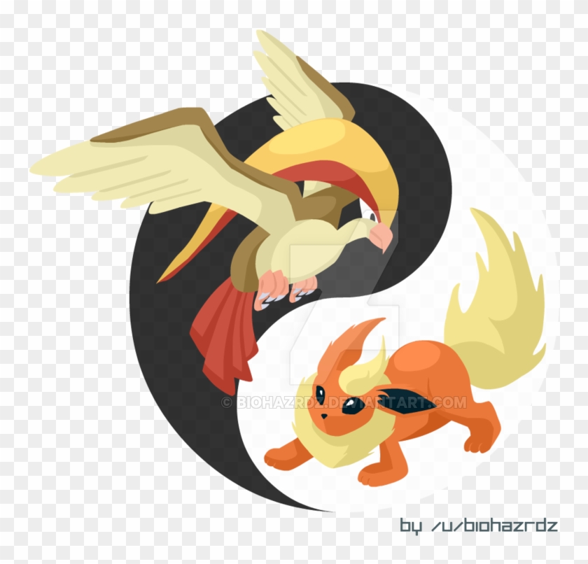 Pidgeot/flareon Yin Yang By Biohazrdz - Pokémon #883723