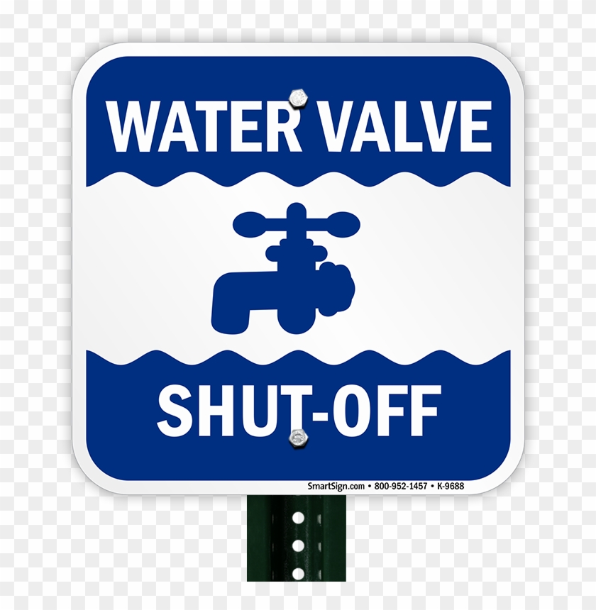 Water Valve Sign - Recycled Water Used On Lawns (with Graphic), Hdpe Plastic #883745