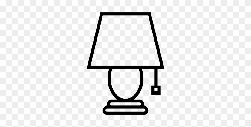 Home Appliances & Furnitures Icon - Lamp Cartoon Png Black And White #883771