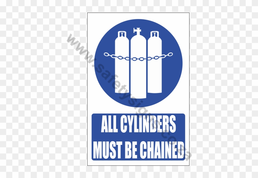 Chained Cylinders Explanatory Safety Sign - Human Leg #883784