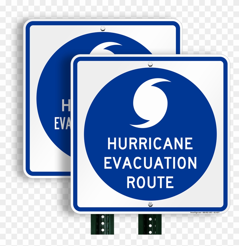 Hurricane Evacuation Route Sign - Hurricane Evacuation #883786