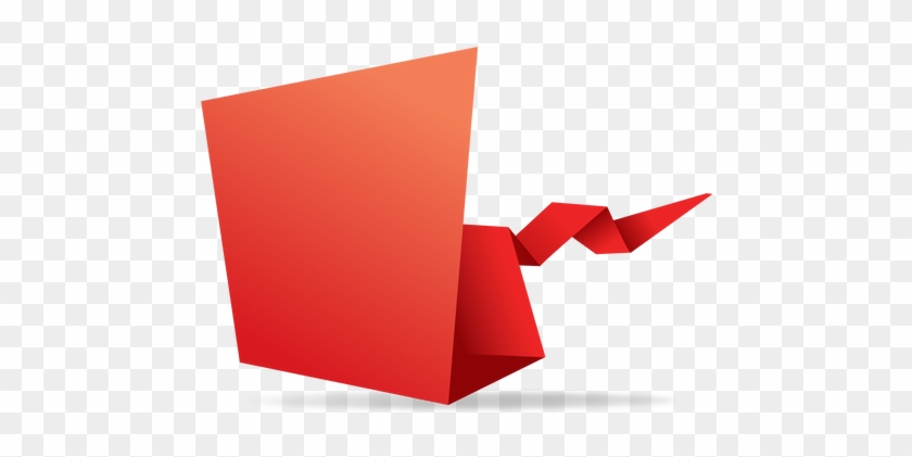 Origami Clipart Red - Origami Banner Red Png #883829