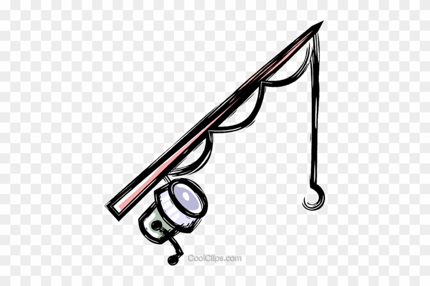 Fishing Pole Royalty Free Vector Clip Art Illustration - Fishing Pole Clipart #883914