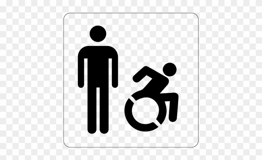 Men Handicapped Restroom Sign - Accessible Icons #883958