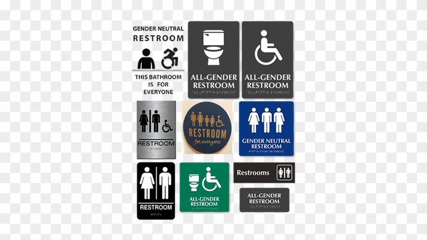 Examples Of Gender-neutral Bathroom Signs - Examples Of Gender-neutral Bathroom Signs #883977