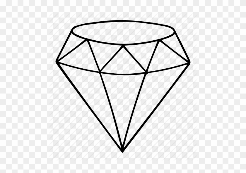 Crystals Clipart Diamond Outline - Diamond Outline #884172