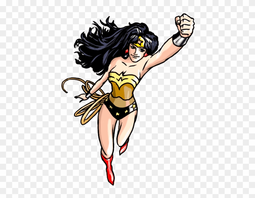 Avengers Clipart Wonder Woman - Wonder Woman Comic Flying #884223