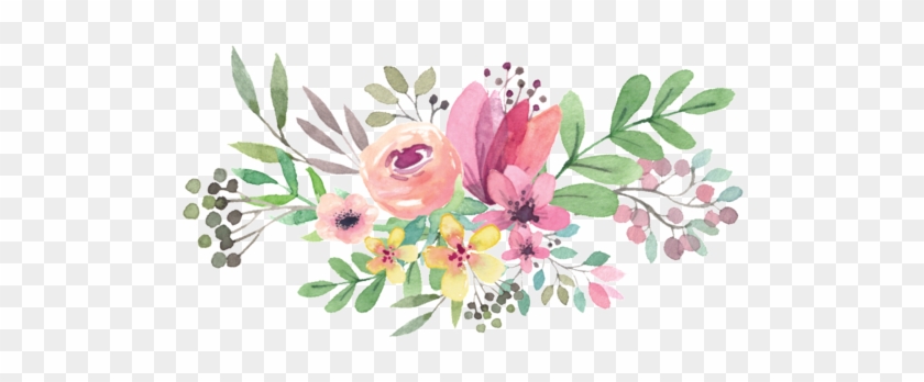 Wedding Flowers Png Pic - Watercolor Flowers Transparent Background #884294