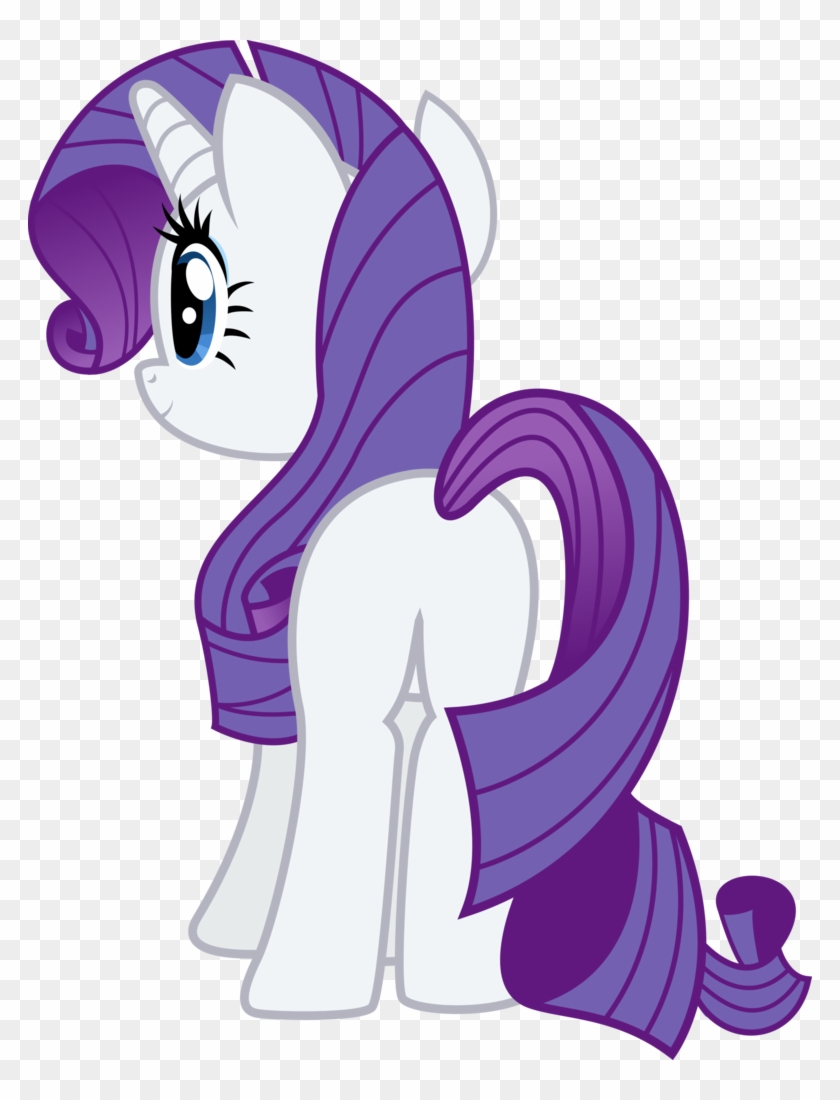 Rarity Back View By Theshadowstone - My Little Pony Back View #884367