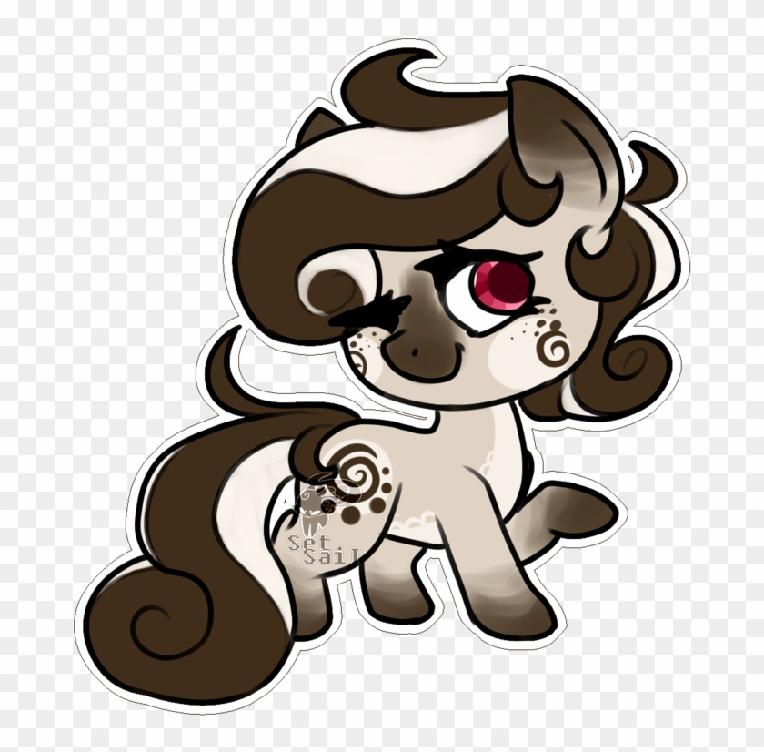 Chocolate Swirl Ponysona By Setsaii - Cartoon #884400