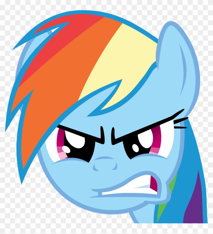 Rainbow Dash Angry Face #884405