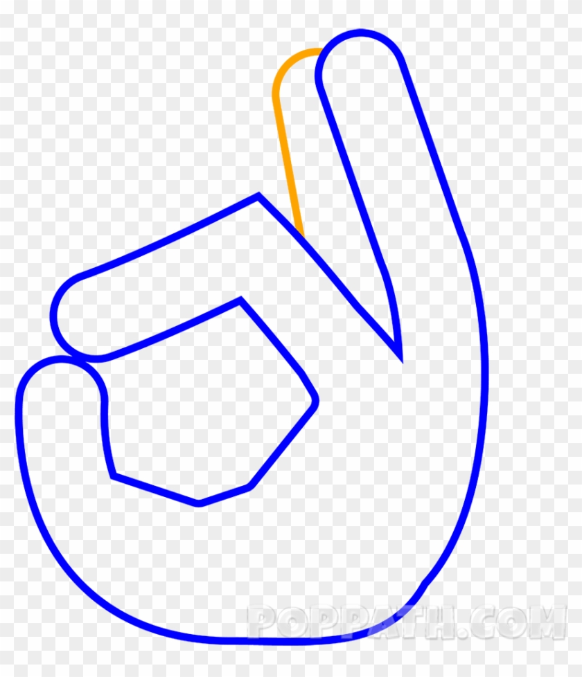 We Will Now Draw The Ring Finger Behind The Middle - Drawing #884507