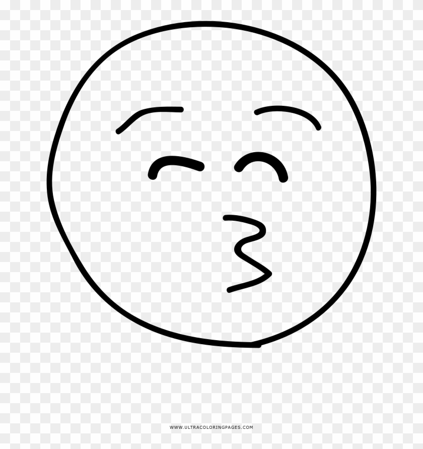 Kiss Emoji Coloring Page - Desenho De Emoji #884556