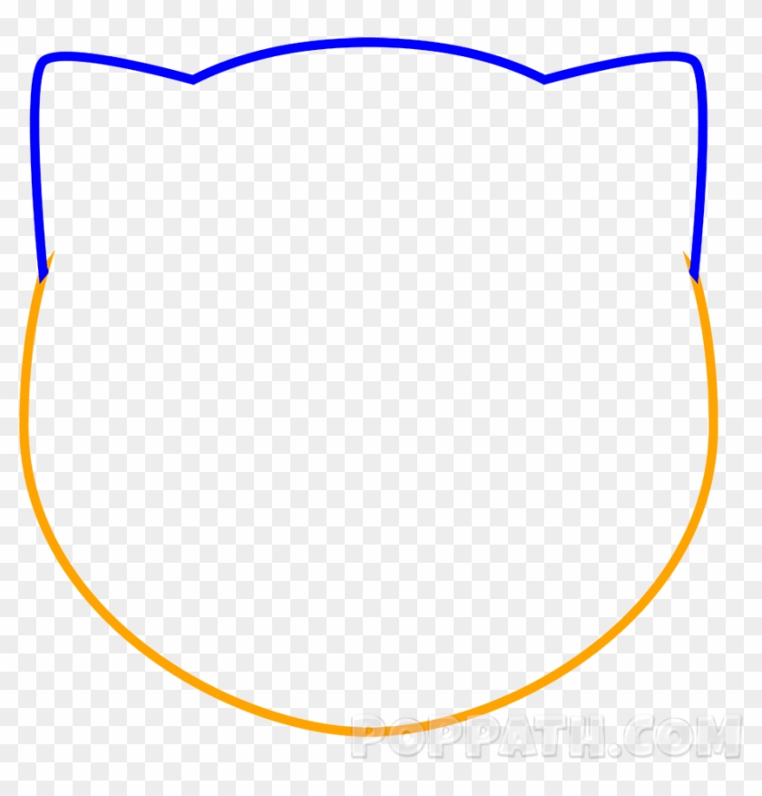 How To Draw A Grinning Cat Emoji - Circle #884563