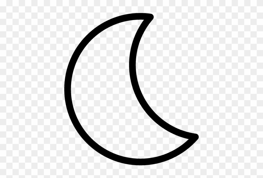 Half Moon Icon - Moonclipart Black And White #884582