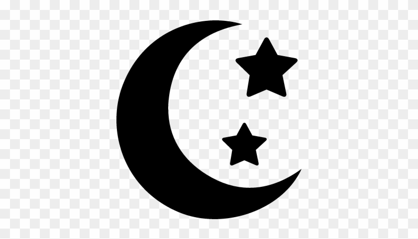 Black Crescent Moon With Stars Png - Plow Horse Dog Star Puzzle #884598