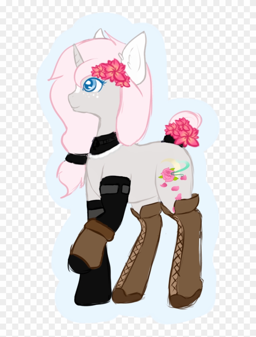 Pastel Pony Princess, Boots, Choker, Flower, Oc, Oc - Cartoon #884644