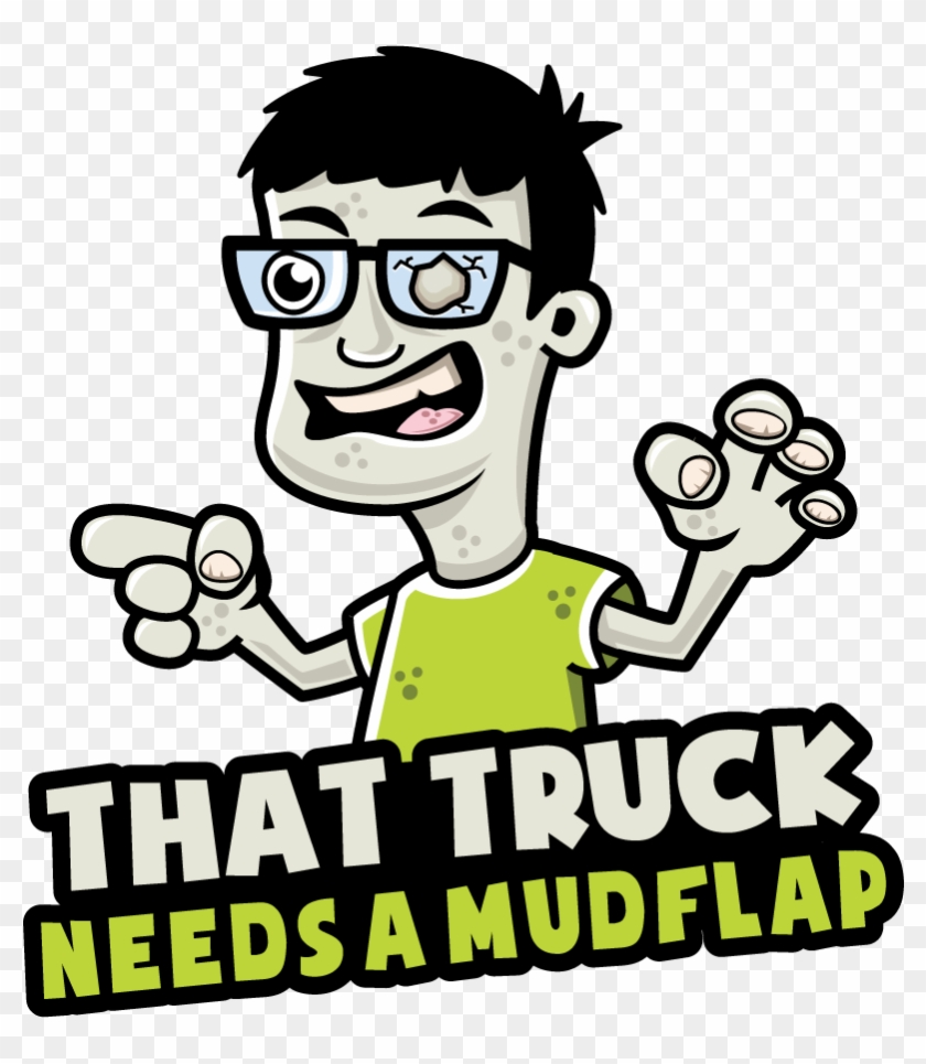 Zombie Pointing At A Dump Truck With A Rock In His - Cartoon #884830