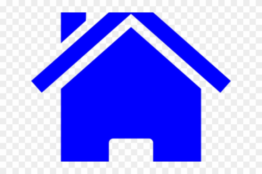Simple Home Cliparts - Blue House Icon Vector #884861