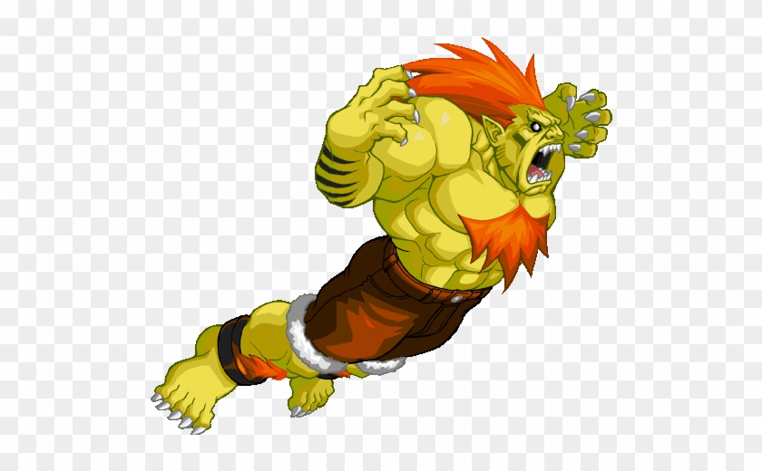 At Mid Screen, It's Now A Realistic Way To Go Over - Blanka Street Fighter 2  Moves - Free Transparent PNG Clipart Images Download
